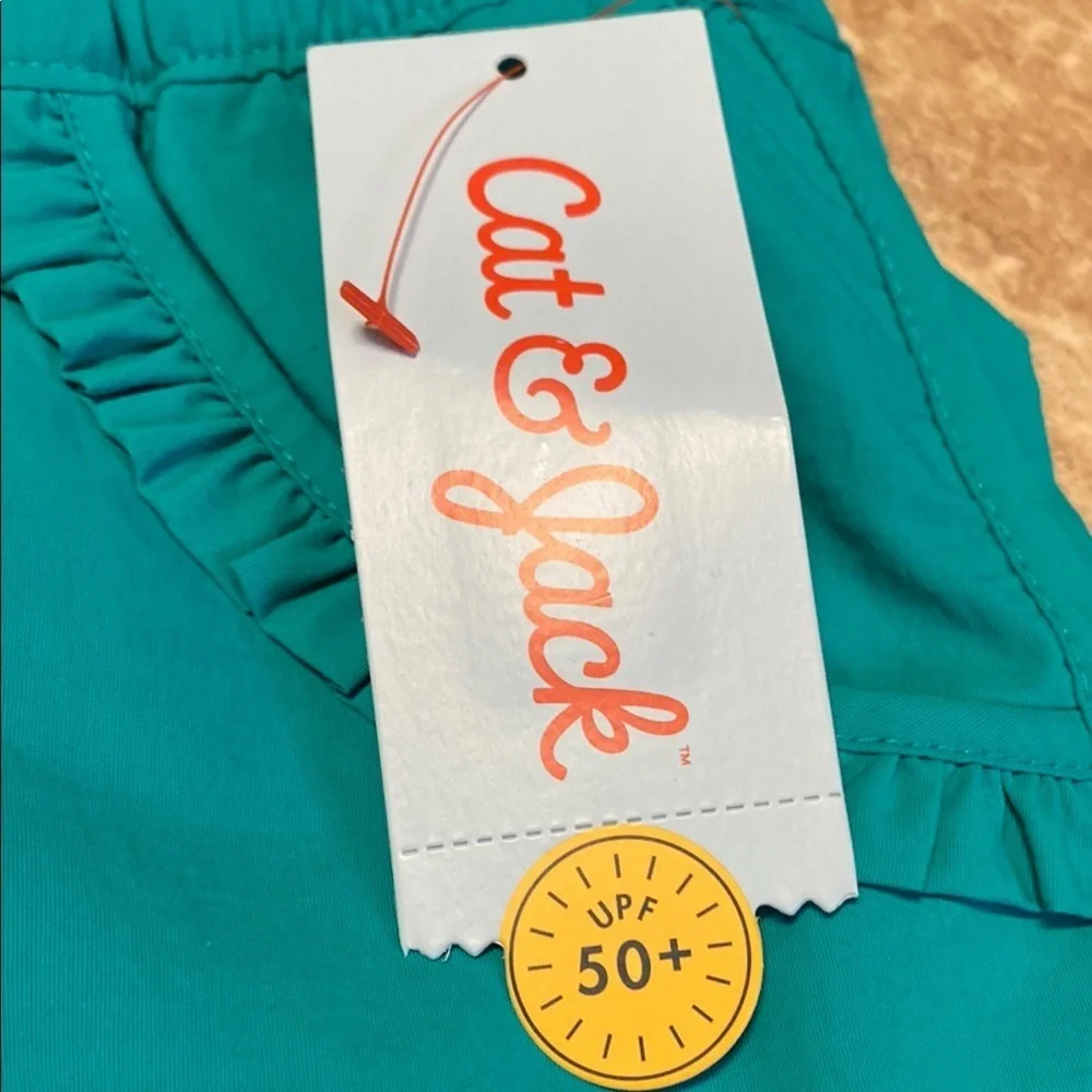 Turquoise Cat & Jack Girls' Size 7/8Plus Swim Shorts Bundle NWT UPF 50+ Summer